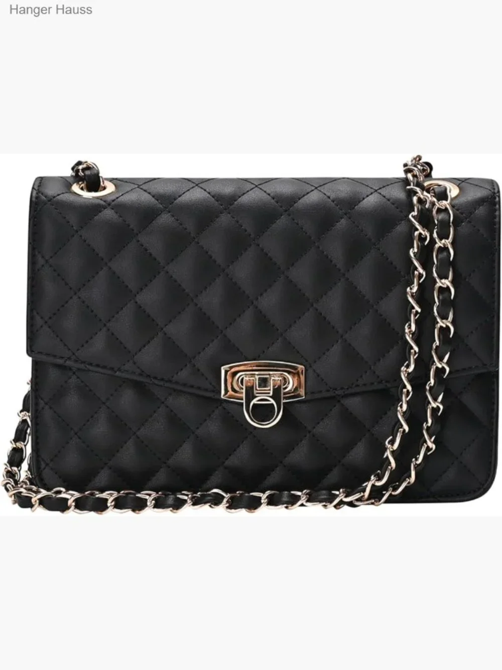 Quilted Vegan Leather Shoulder Crossbody Satchel Purse